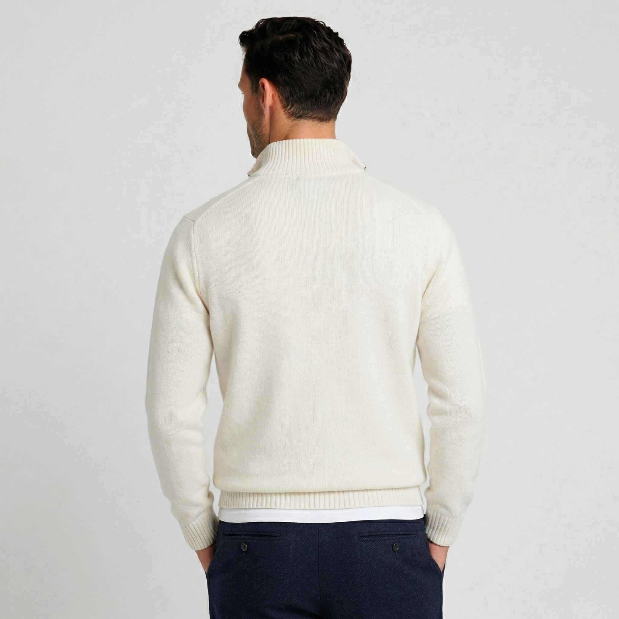 Men's Quarter Zip Knit Jumper | Caradoc_7