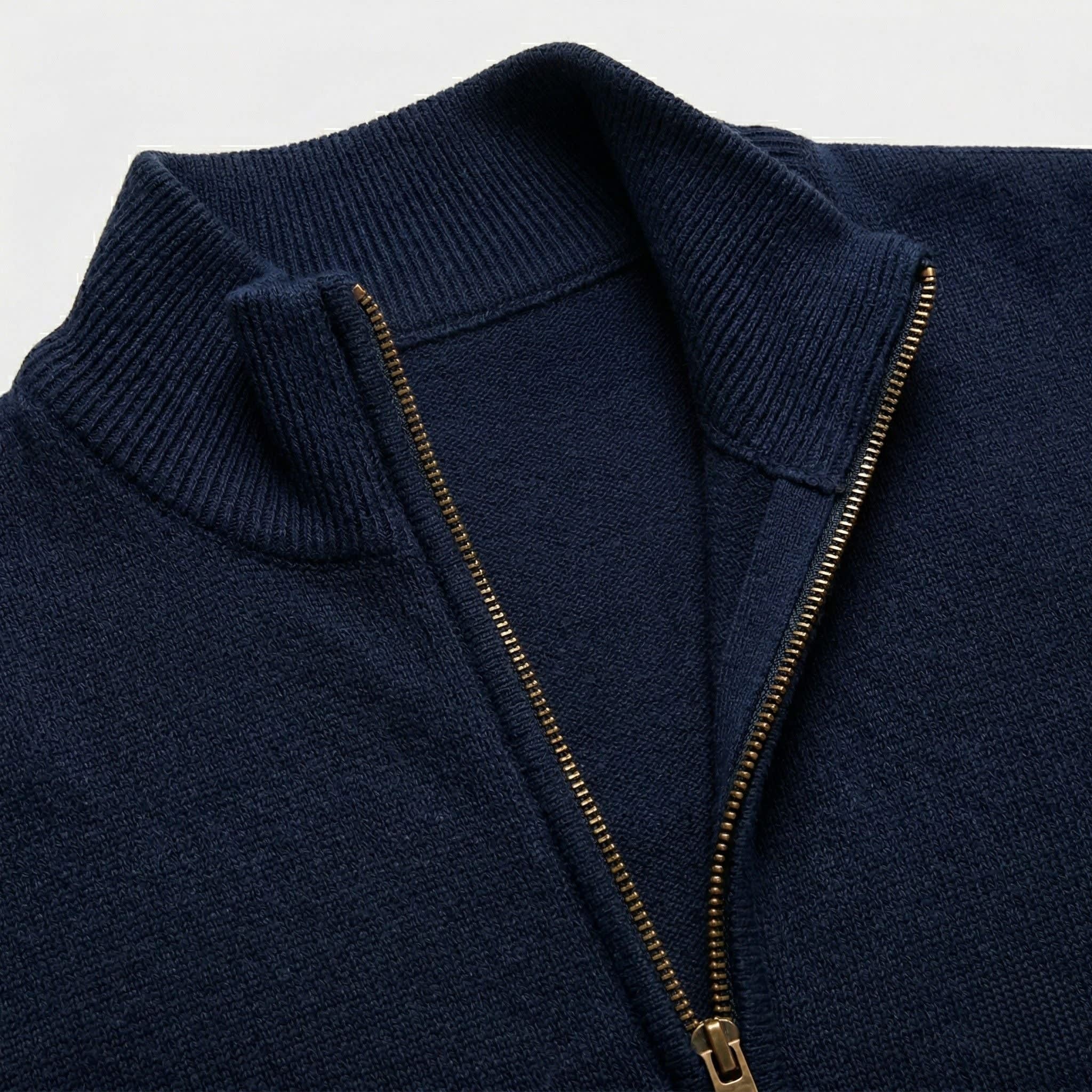 Men's Quarter Zip Knit Jumper | Caradoc_8