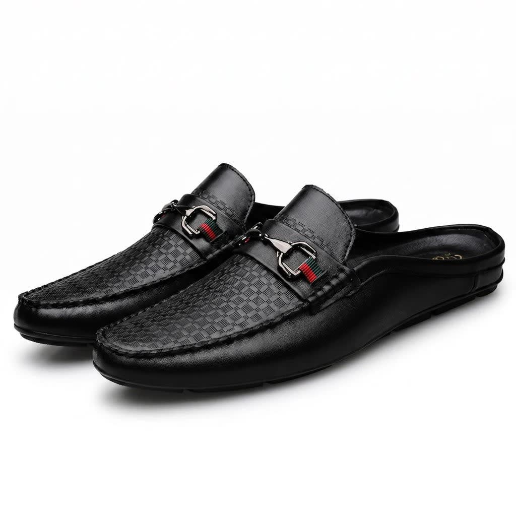 Men's Leather Backless Loafer Mules | Jasper_2