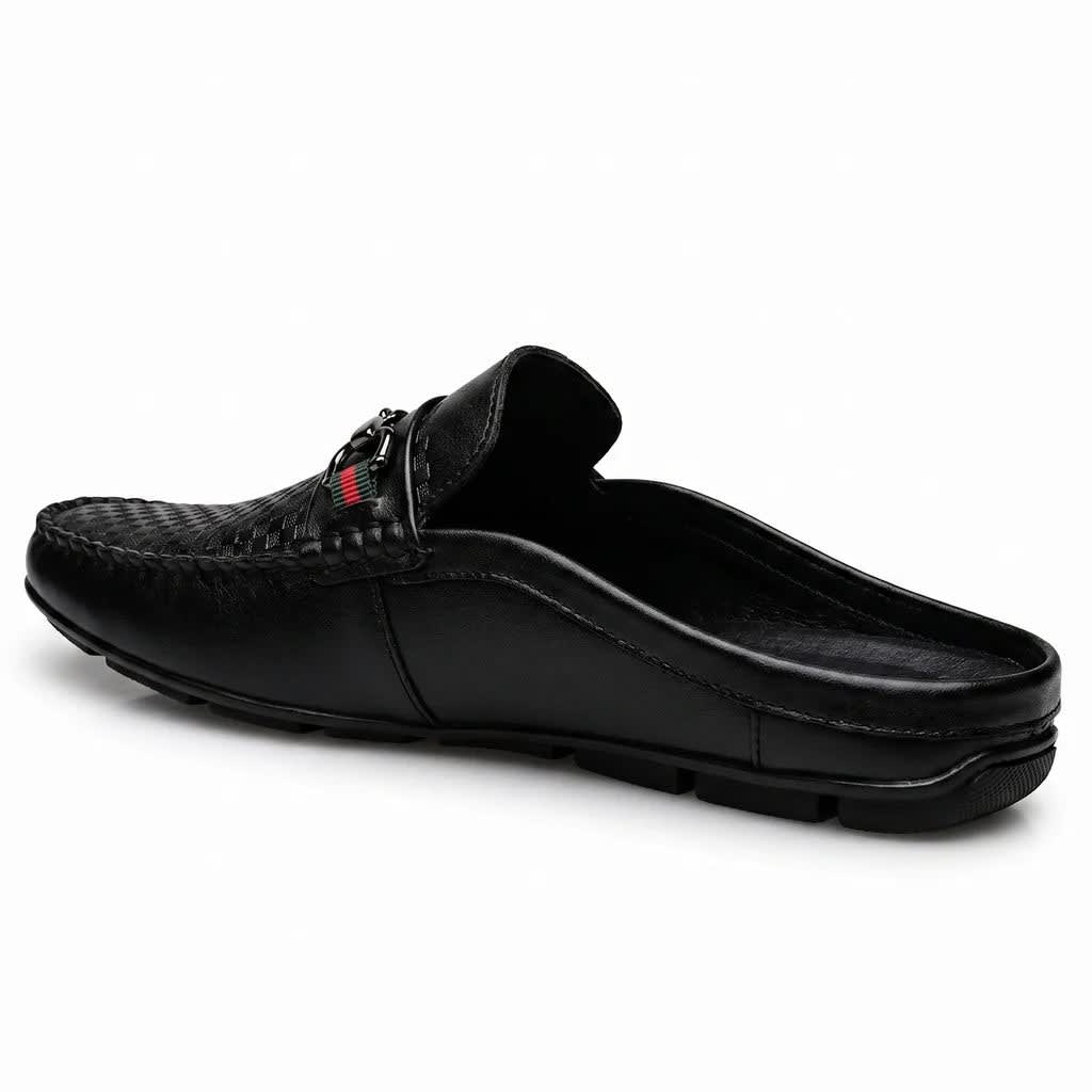Men's Leather Backless Loafer Mules | Jasper_5