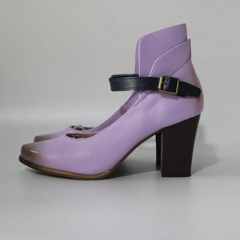 Women's Ankle Strap Block Heel Court Shoes | Malvina_10