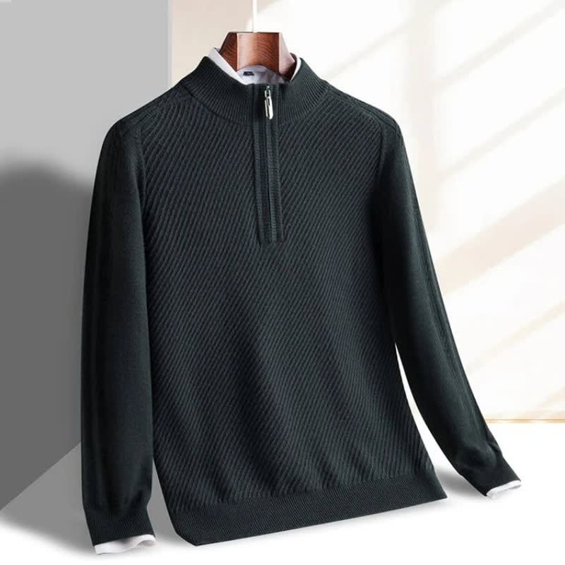 Men's Ribbed Quarter Zip Jumper | Otis_5