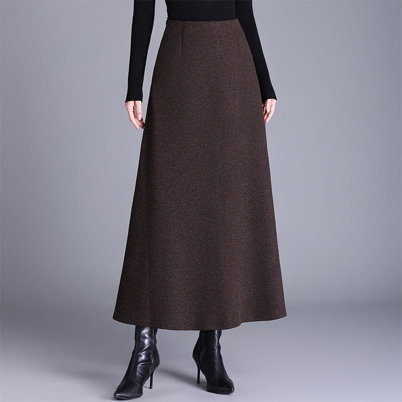 Women's Cashmere A-Line Maxi Skirt | Riona_1