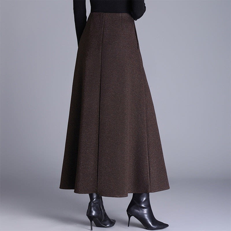 Women's Cashmere A-Line Maxi Skirt | Riona_2