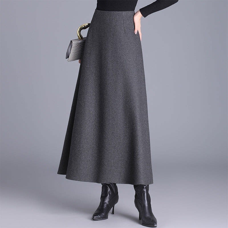 Women's Cashmere A-Line Maxi Skirt | Riona_3