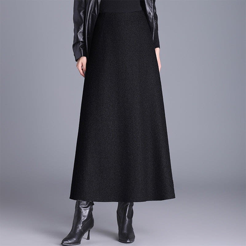 Women's Cashmere A-Line Maxi Skirt | Riona_5