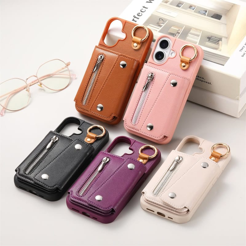 Women's Zip Card Holder iPhone Case | Alisha_1