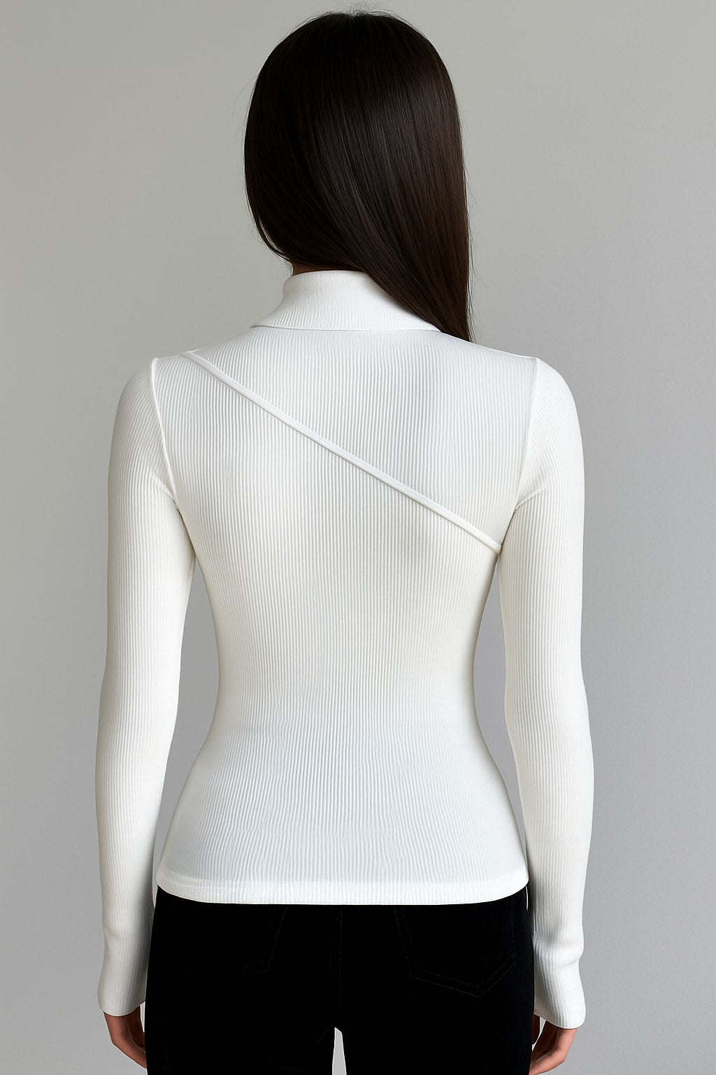 Women's Ribbed Mock Neck Top | Susannah_2