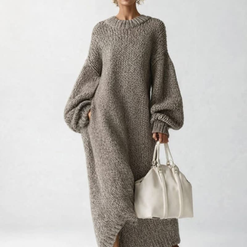 Women's Chunky Knit Oversized Maxi Dress | Gertrude_1