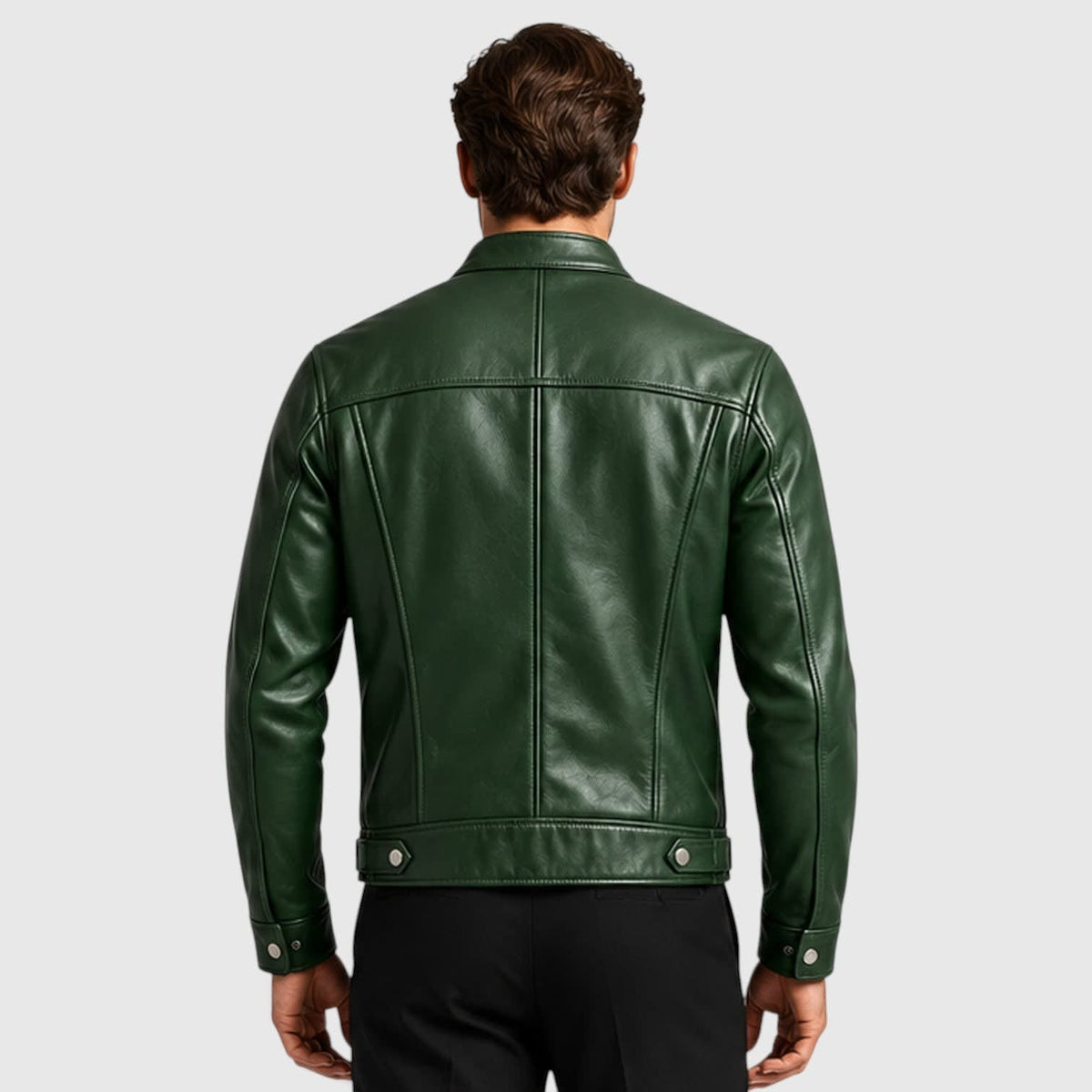 Men's Leather Cafe Racer Jacket | Finn_3