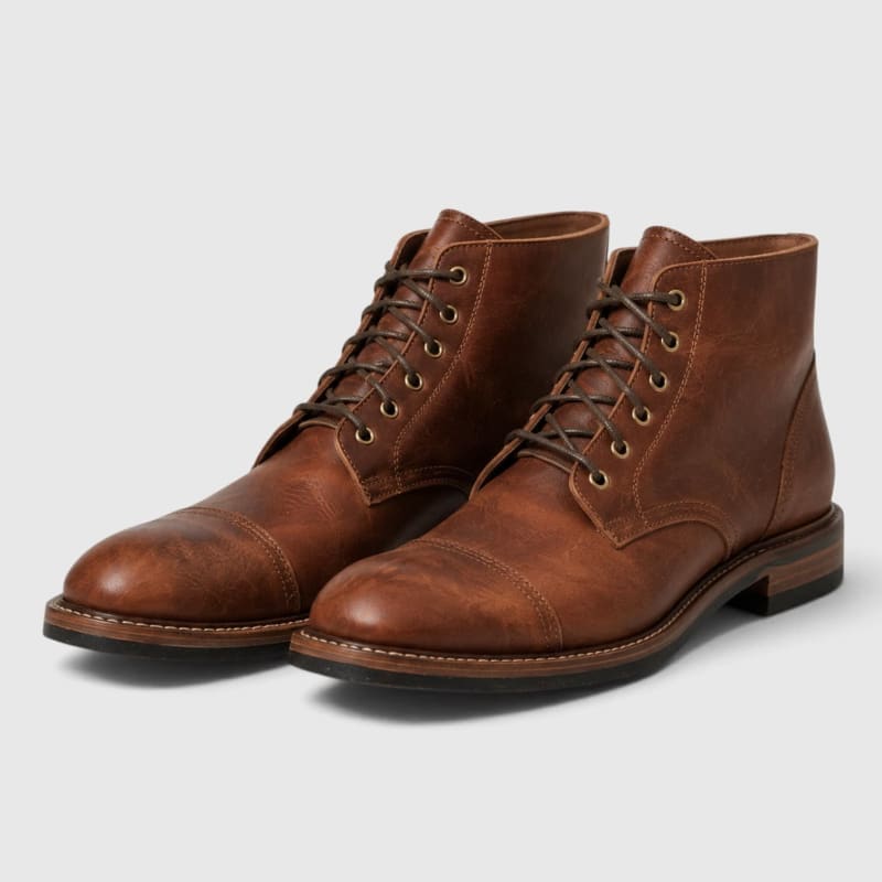 Men's Leather Cap Toe Boots | Oscar_1