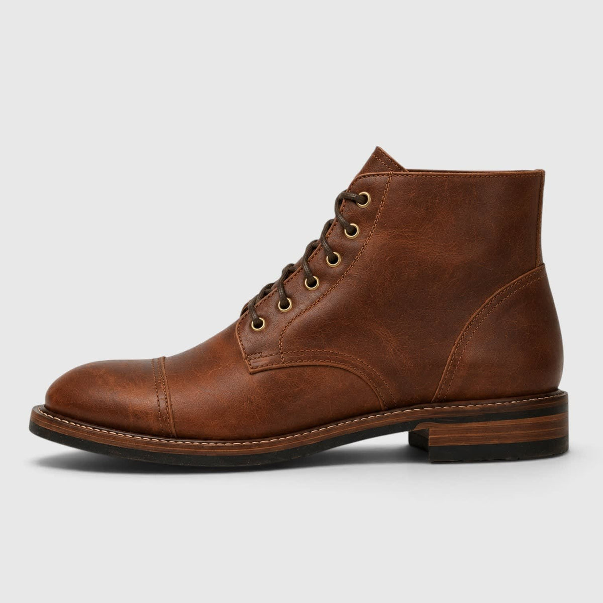 Men's Leather Cap Toe Boots | Oscar_2
