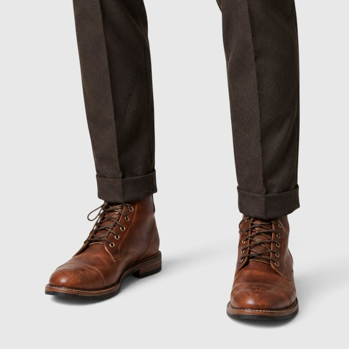Men's Leather Cap Toe Boots | Oscar_4