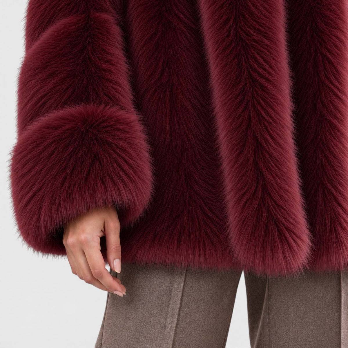 Women's Plush Faux Fur Short Coat | Marianne_12