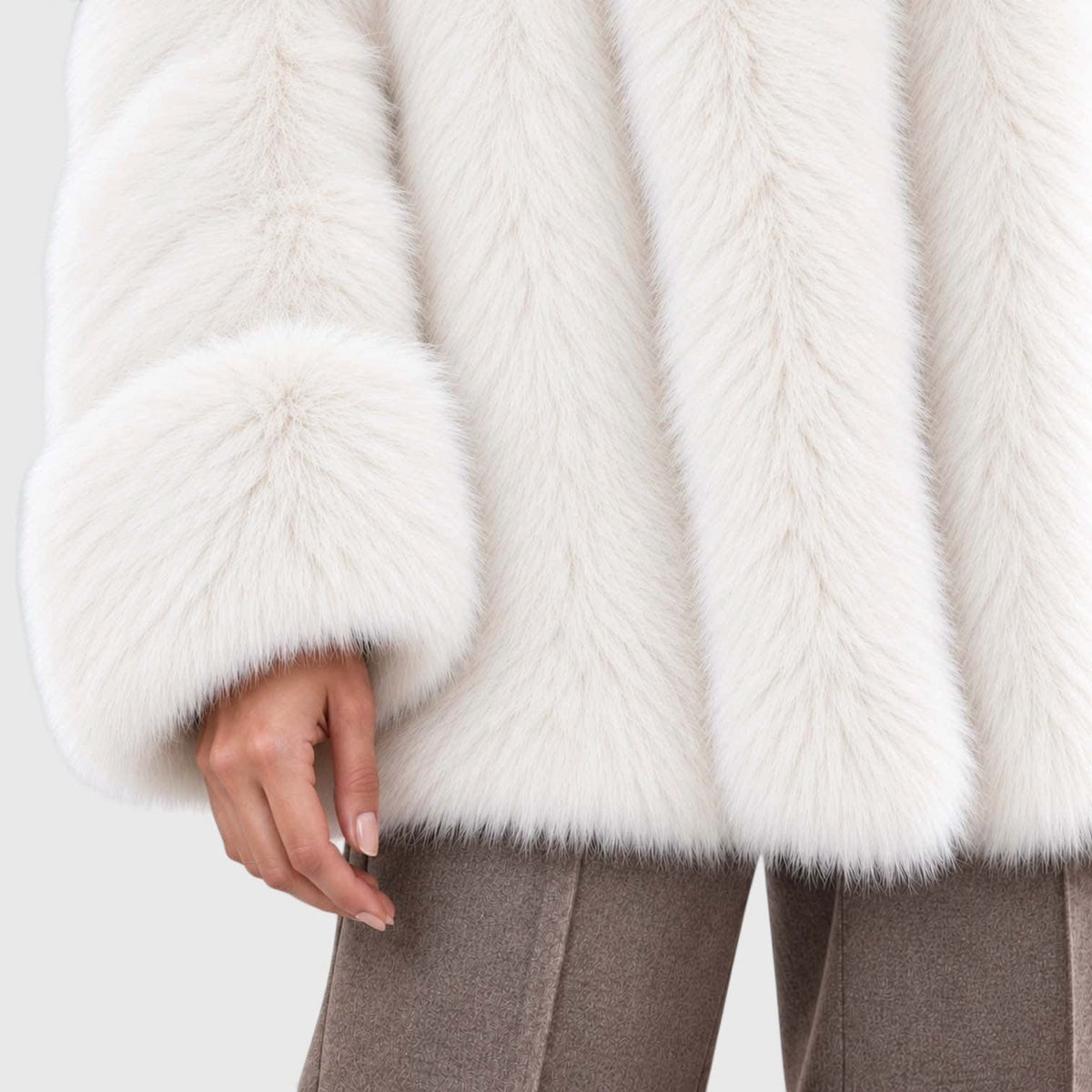 Women's Plush Faux Fur Short Coat | Marianne_18