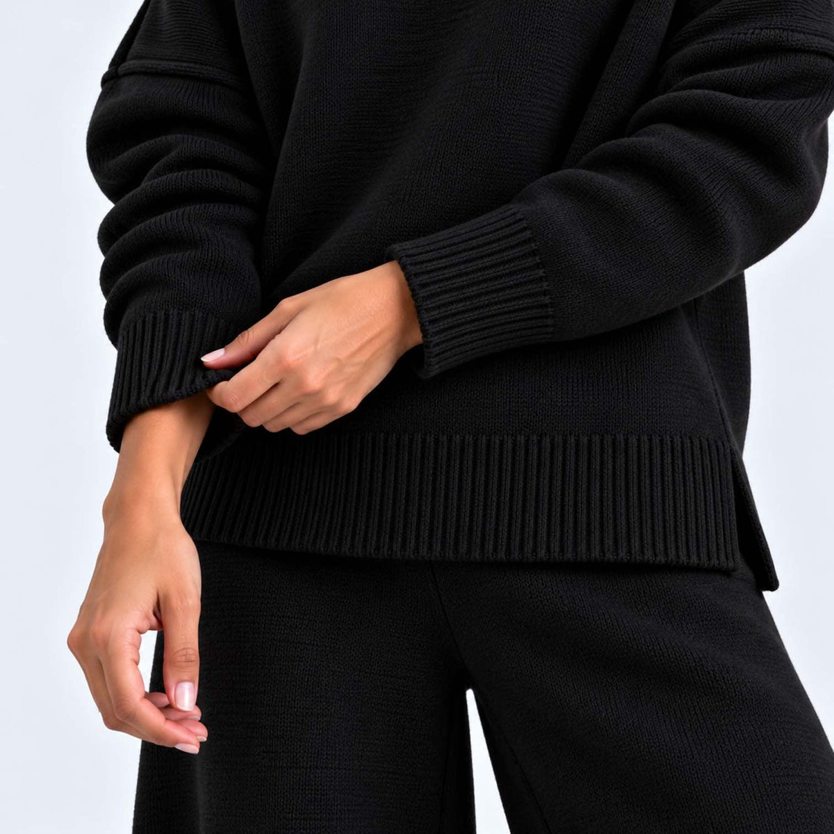 Women's Roll Neck Knit Co-ord Set | Clarissa_14