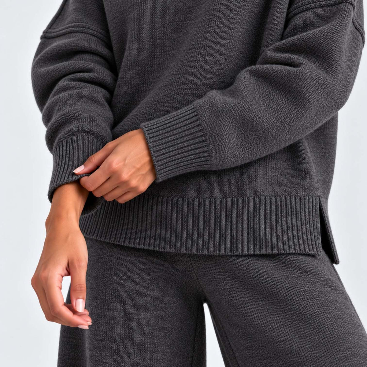 Women's Roll Neck Knit Co-ord Set | Clarissa_20