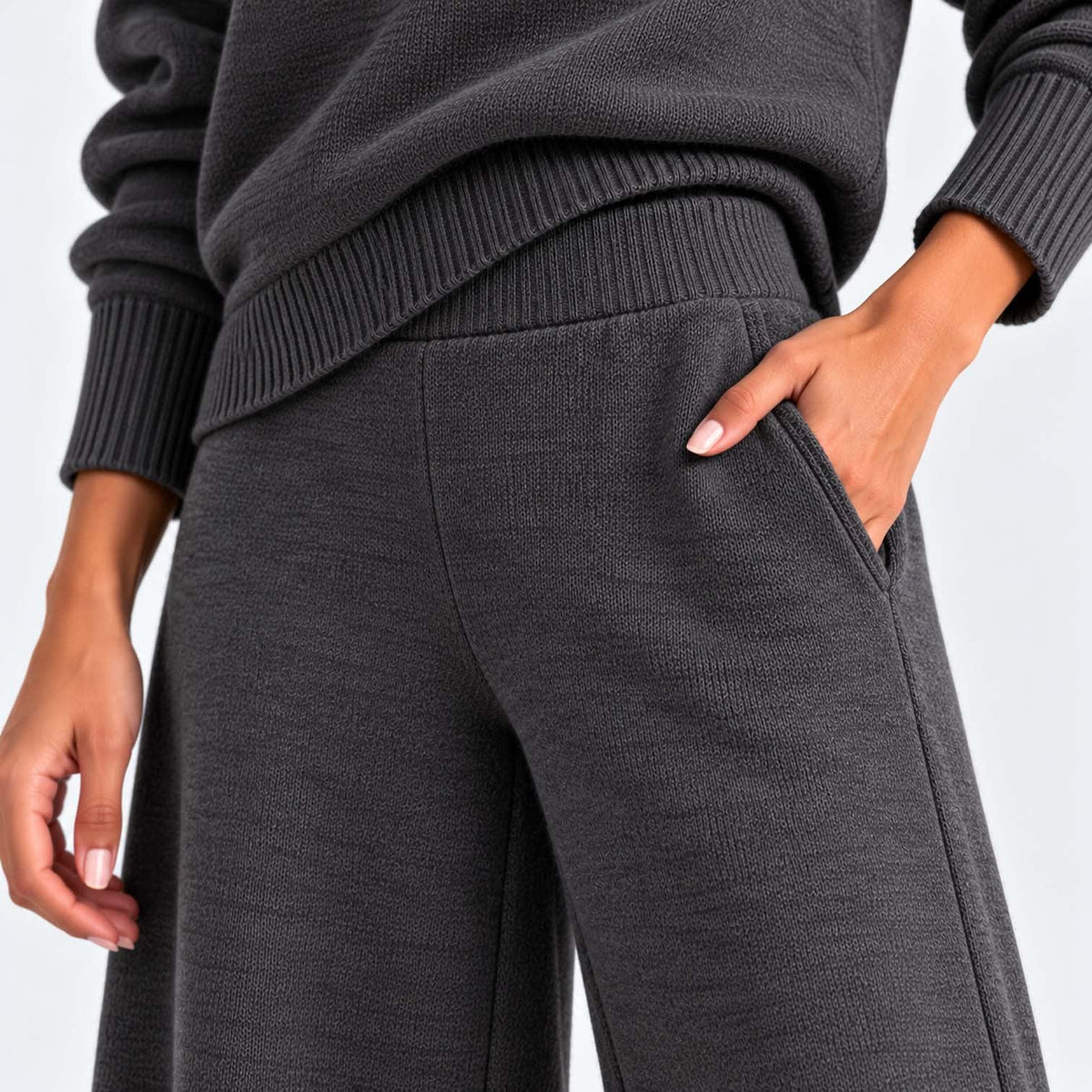 Women's Roll Neck Knit Co-ord Set | Clarissa_23