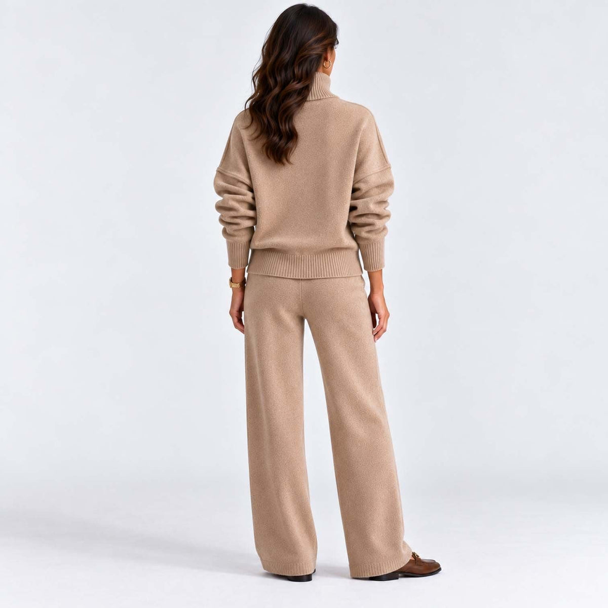 Women's Roll Neck Knit Co-ord Set | Clarissa_6