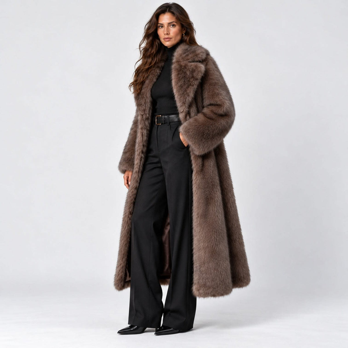 Women's Long Faux Fur Coat | Erin_2