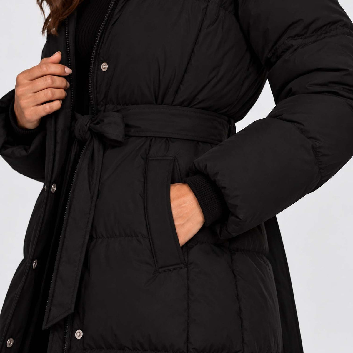 Women's Long Hooded Puffer Coat | Cerys_11