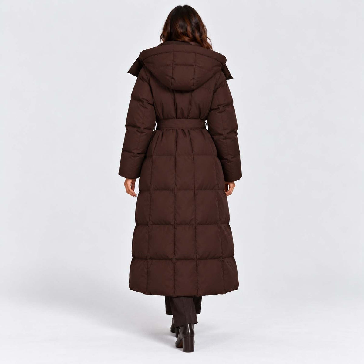 Women's Long Hooded Puffer Coat | Cerys_2