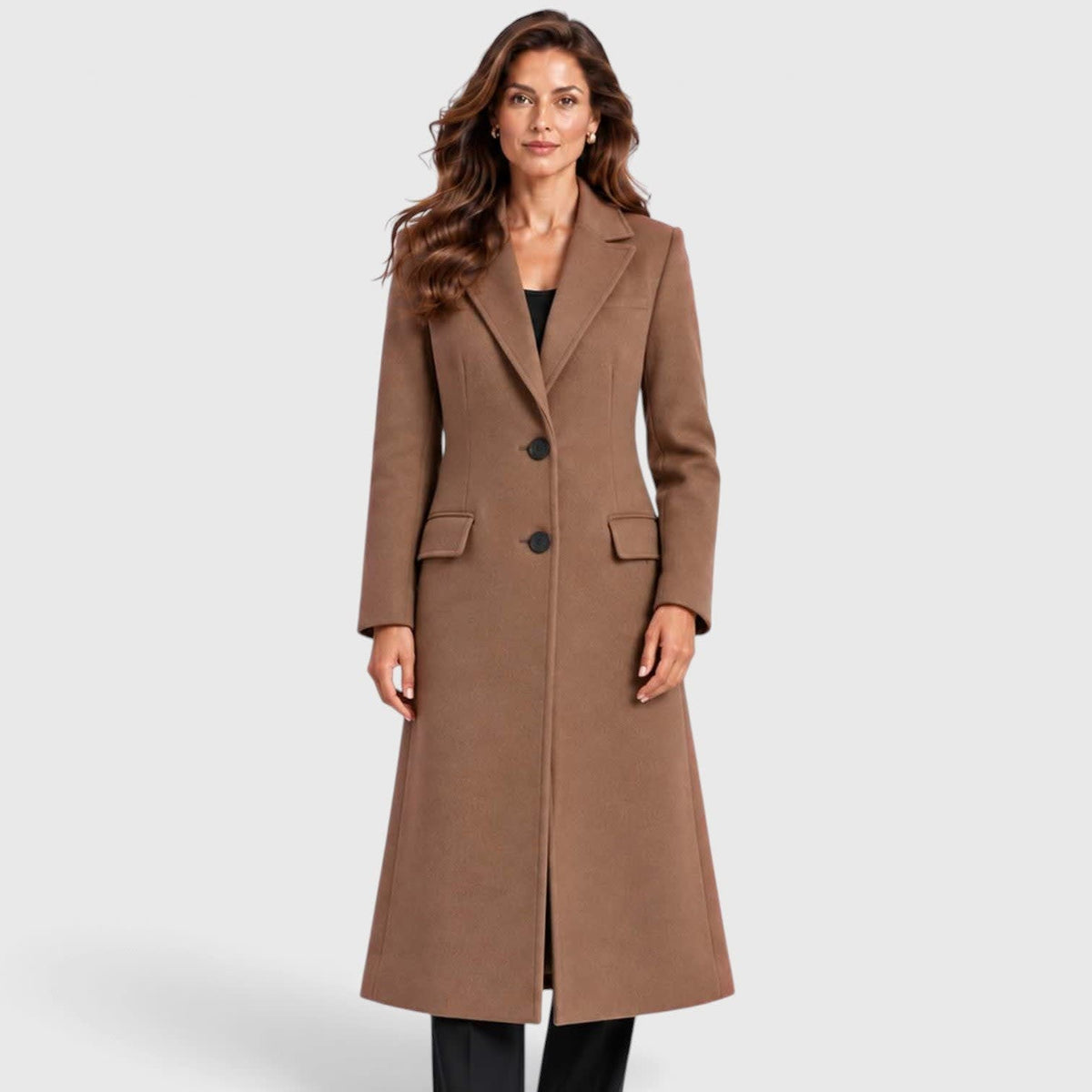 Women's Long Tailored Wool Blend Coat | Henrietta_6
