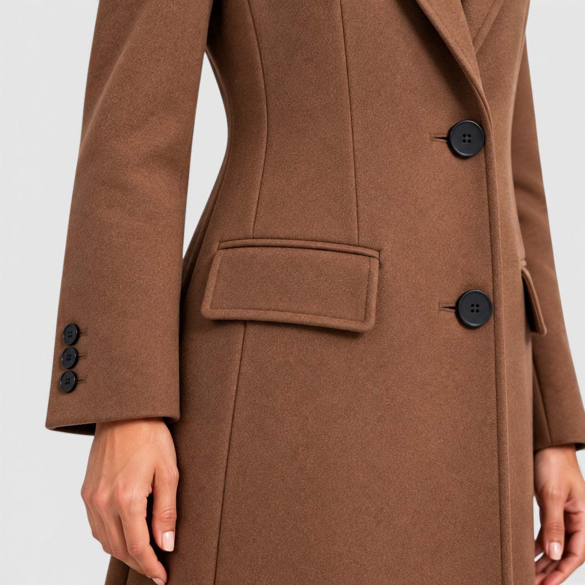 Women's Long Tailored Wool Blend Coat | Henrietta_8