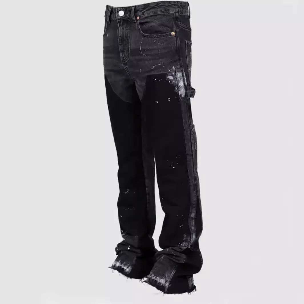 Men's Layered Panel Flared Jeans | Magnus_3