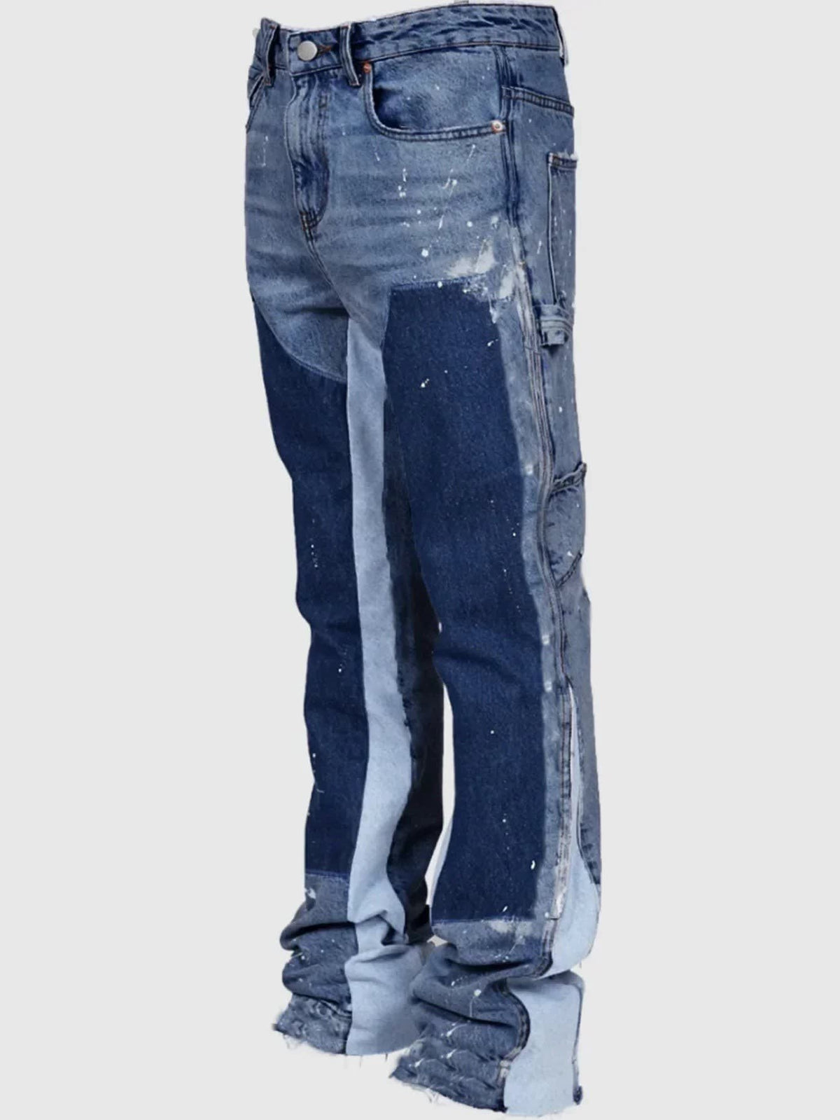 Men's Layered Panel Flared Jeans | Magnus_5
