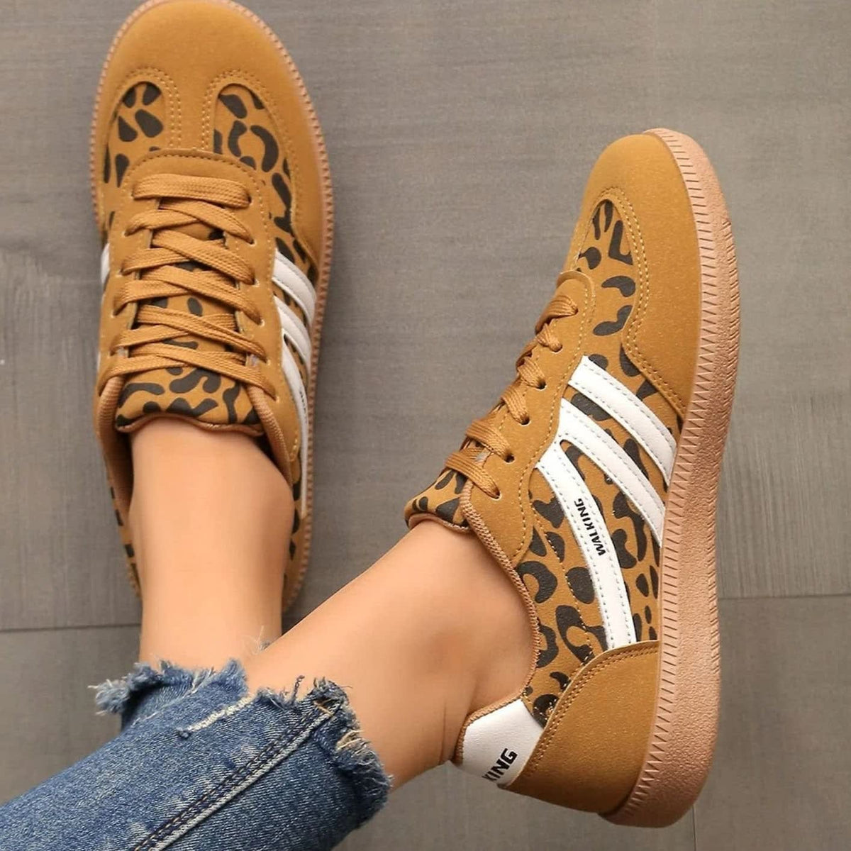 Women's Retro Stripe Orthopedic Trainers | Evanna_10