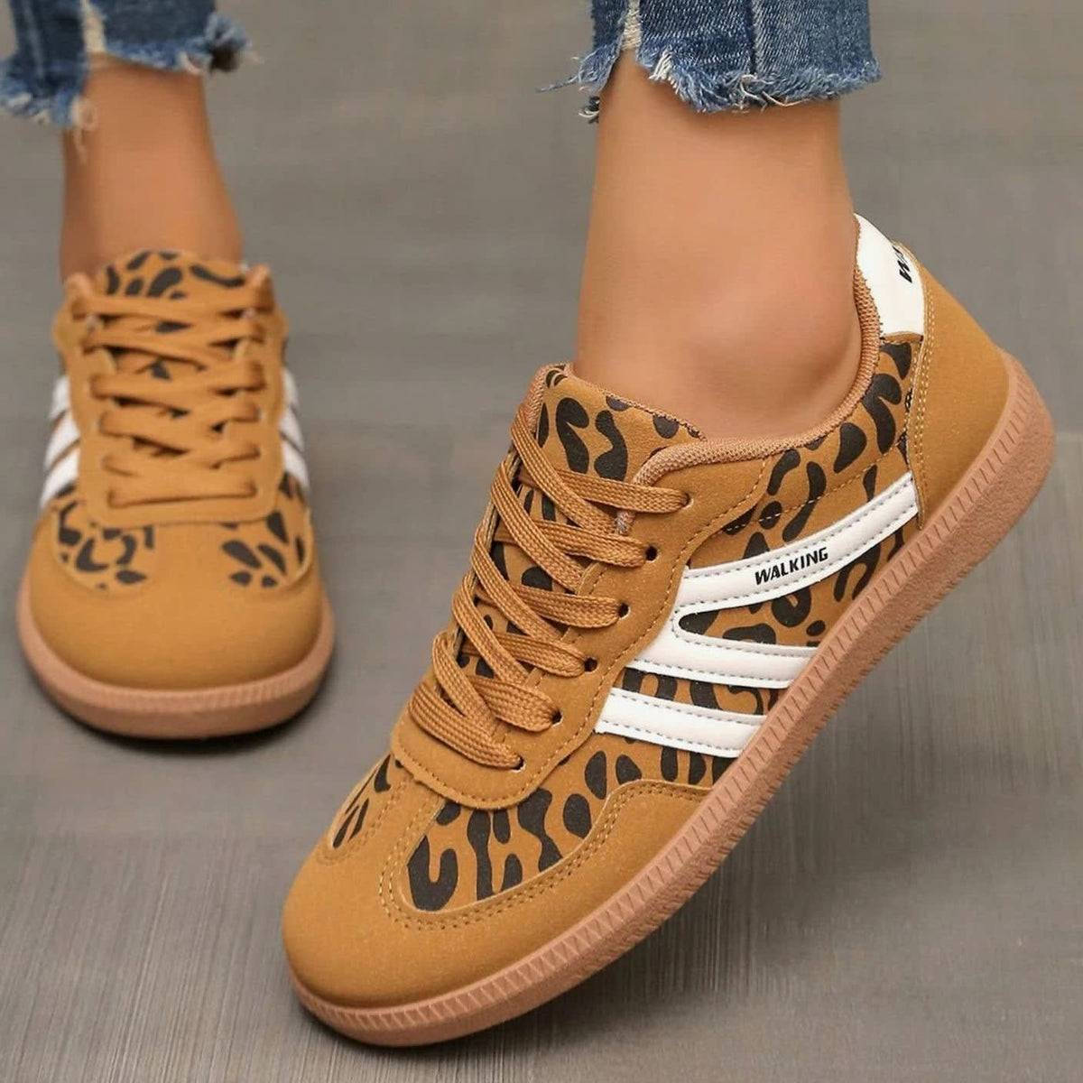 Women's Retro Stripe Orthopedic Trainers | Evanna_9