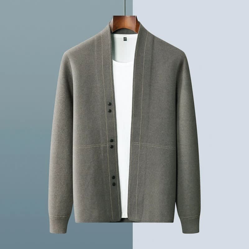Men's V-Neck Cashmere Blend Cardigan | Alfie_1