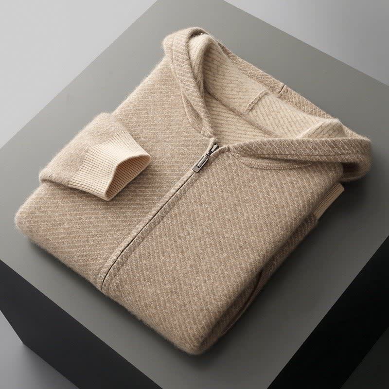 Men's Merino Wool Zip Up Hoodie | Vinnie_4