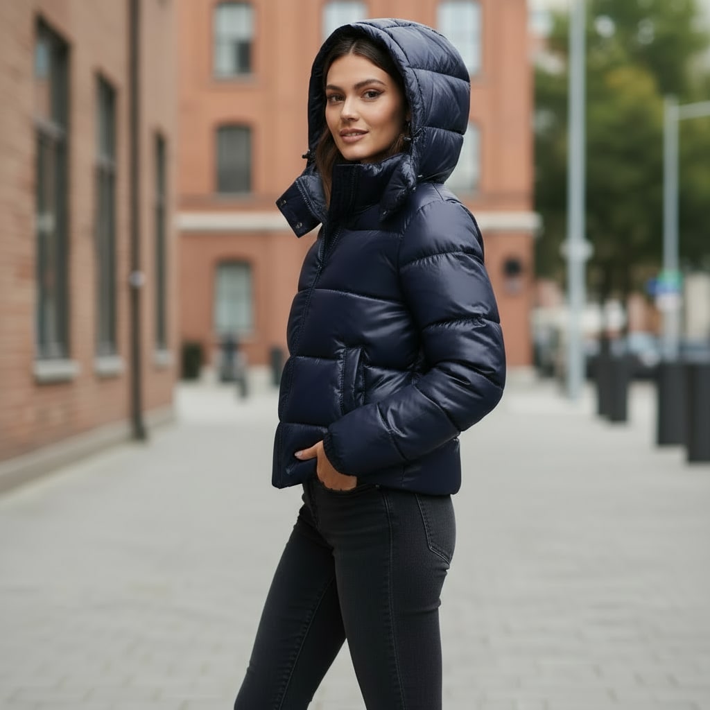 Women's Water Resistant Hooded Puffer Jacket | Carrie_2