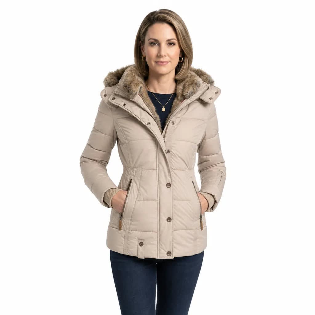 Women's Padded Hooded Winter Coat | Angela_3