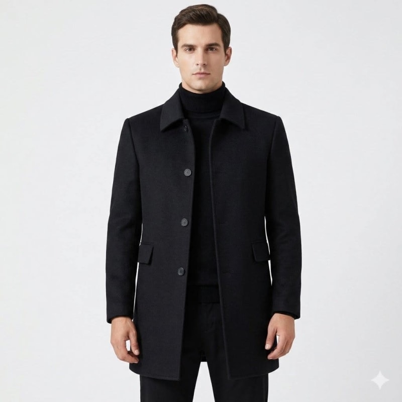 Men's Wool Blend Tailored Coat | Zac_1