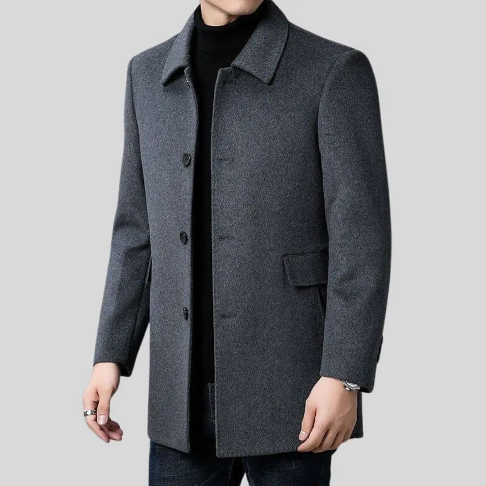 Men's Wool Blend Tailored Coat | Zac_7