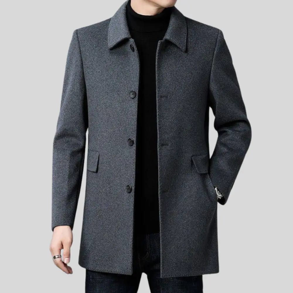 Men's Wool Blend Tailored Coat | Zac_8