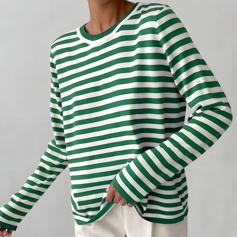 Women's Striped Round Neck Jumper | Freya_9