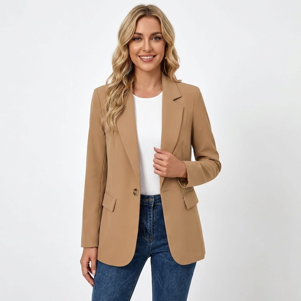 Women's Single Breasted Tailored Blazer | Mhairi_3