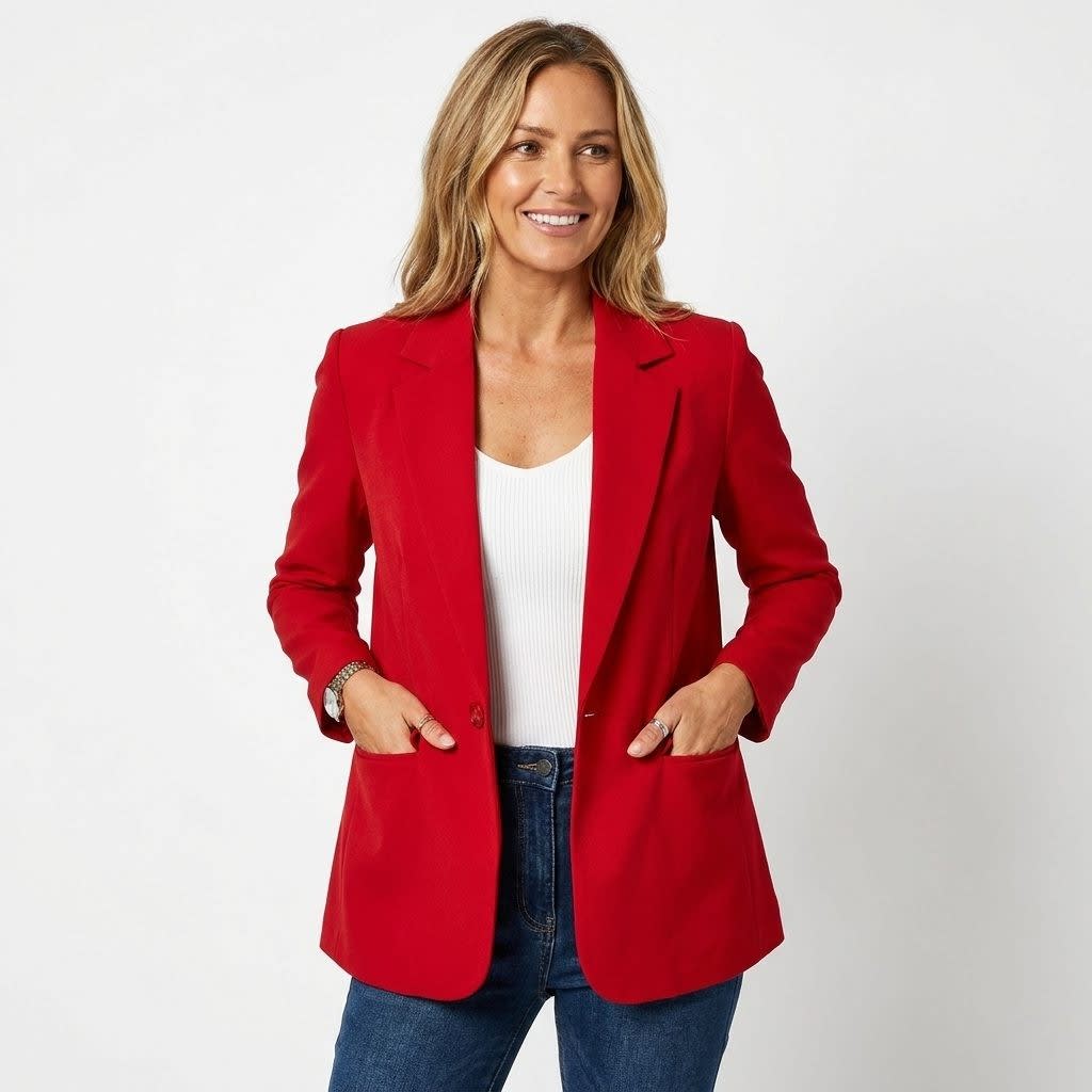 Women's Single Breasted Tailored Blazer | Mhairi_5