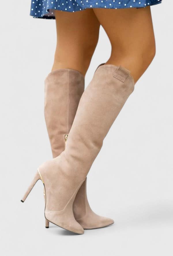Women's Pointed Toe Knee High Boots | Isla_4