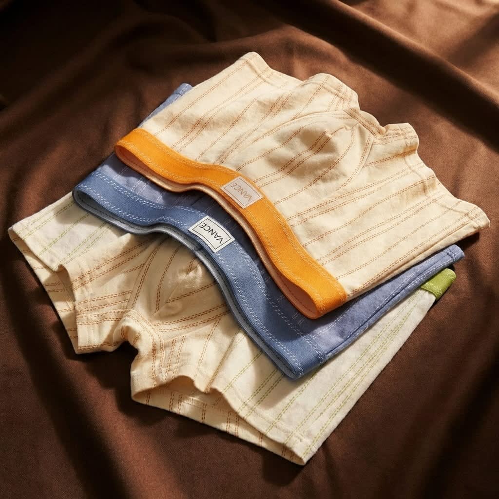 Men's Striped Organic Cotton Boxer Briefs | Barnaby_2