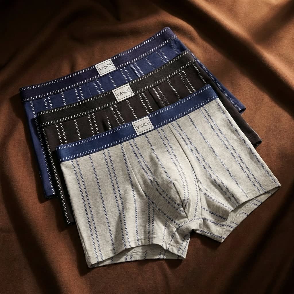 Men's Striped Organic Cotton Boxer Briefs | Barnaby_3