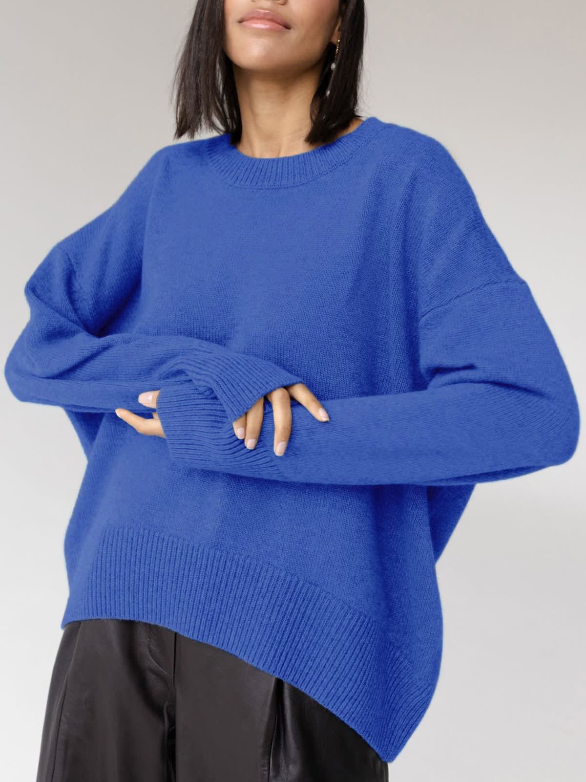 Women's Oversized Crew Neck Jumper | Bethan_12