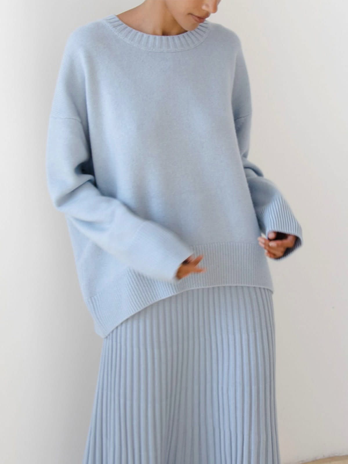 Women's Oversized Crew Neck Jumper | Bethan_4