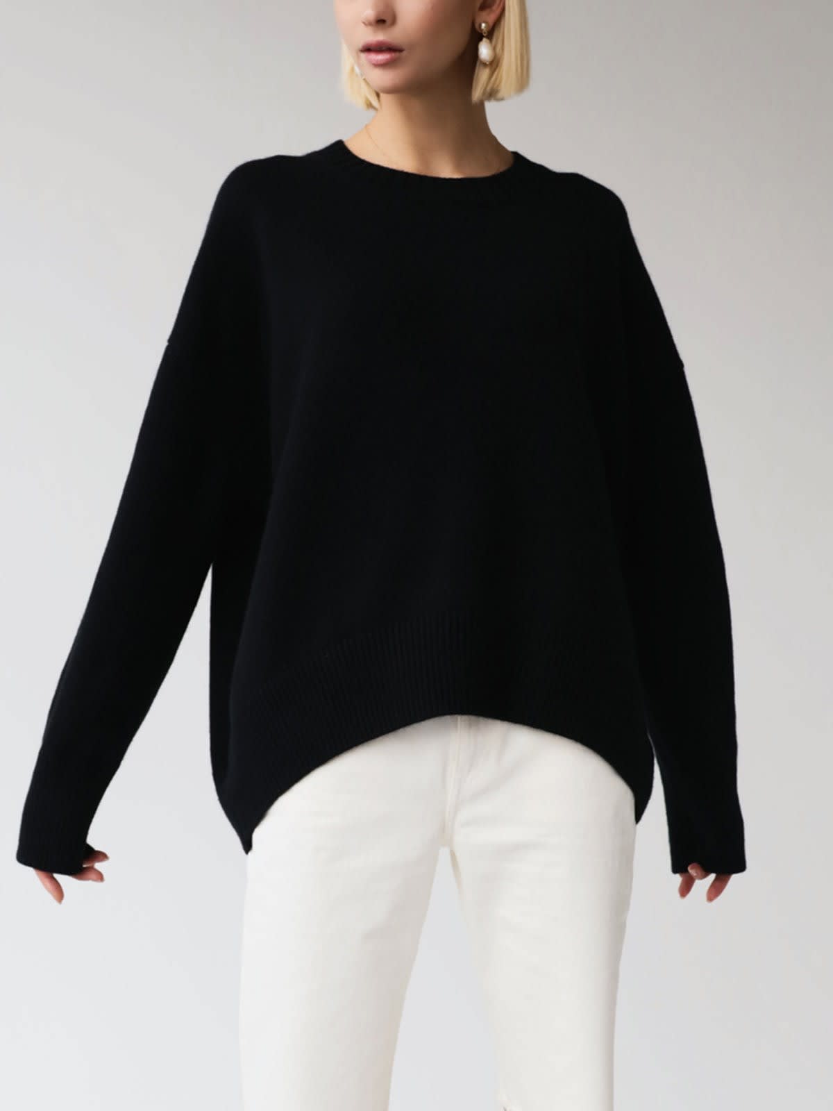 Women's Oversized Crew Neck Jumper | Bethan_9