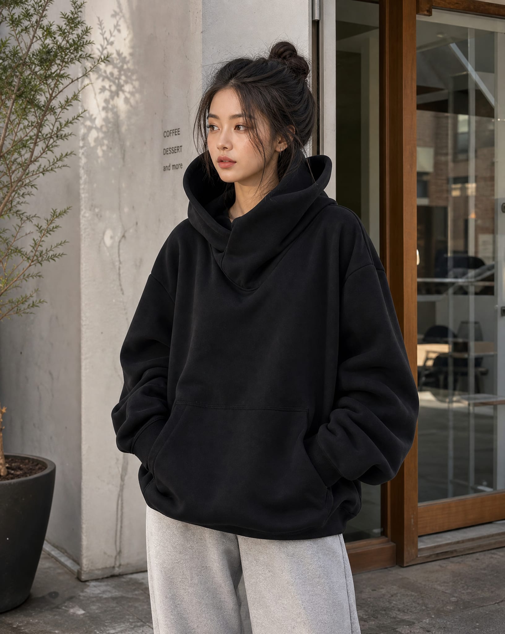 Women's Oversized Fleece Hoodie | Lettie_2