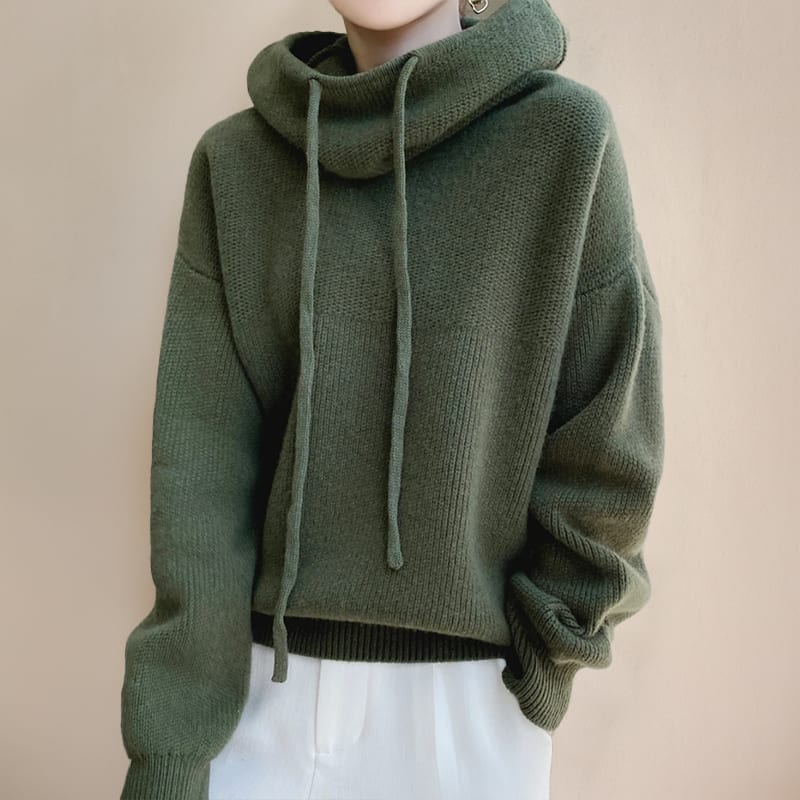 Women's Relaxed Fit Knit Hoodie | Bonnie_2